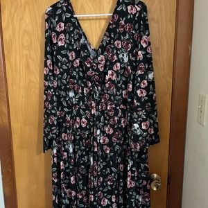 Torrid size 5 Black Floral Dress